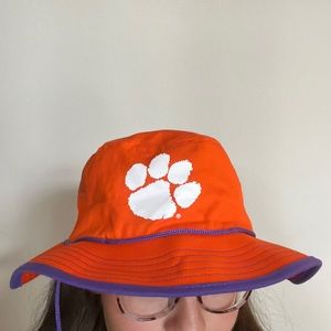 Clemson University Orange and Purple Bucket Hat Worn Only A Few Times